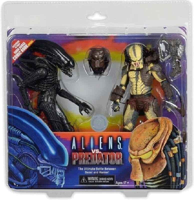 ALIEN VS PREDATOR EXCLUSIVE 7" ACTION FIGURES 2 PACK WITH MINI COMIC ...
