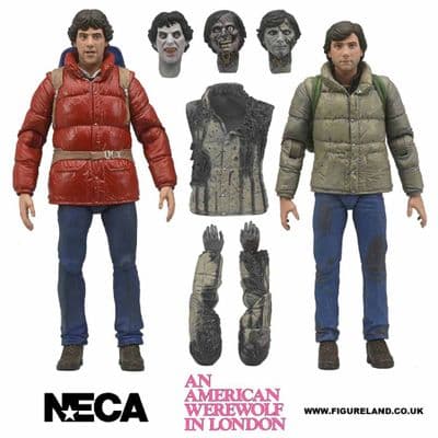 AN AMERICAN WEREWOLF IN LONDON JACK GOODMAN AND DAVID KESSLER ACTION FIGURE 2 PACK FROM NECA