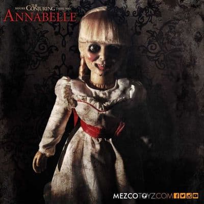 ANNABELLE 18 INCH ROTO PLUSH PROP REPLICA DOLL FROM MEZCO TOYZ