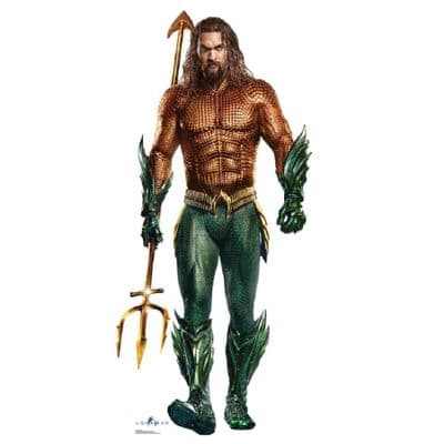 AQUAMAN JASON MAMOA LIFE SIZE CARDBOARD CUT OUT