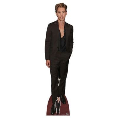 AUSTIN BUTLER IN BLACK SUIT LIFE SIZE CARDBOARD CUT OUT
