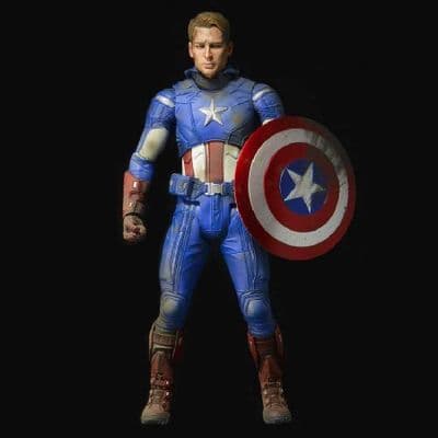 AVENGERS 1:4 SCALE BATTLE DAMAGED CAPTAIN AMERICA ACTION FIGURE FROM NECA