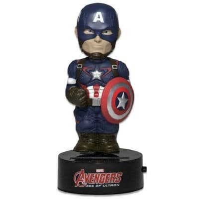 AVENGERS AGE OF ULTRON CAPTAIN AMERICA SOLAR POWERED BODY KNOCKER FROM NECA