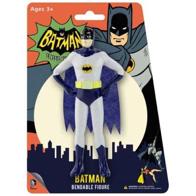 BATMAN 1966 CLASSIC  TV SERIES BATMAN BENDABLE FIGURE FROM NJ CROCE