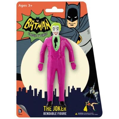 BATMAN 1966 CLASSIC  TV SERIES THE  JOKER BENDABLE FIGURE FROM NJ CROCE