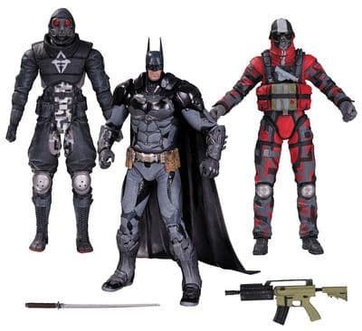 BATMAN ARKHAM KNIGHT AND THUGS ACTION FIGURES 3 PACK BY DC COMICS