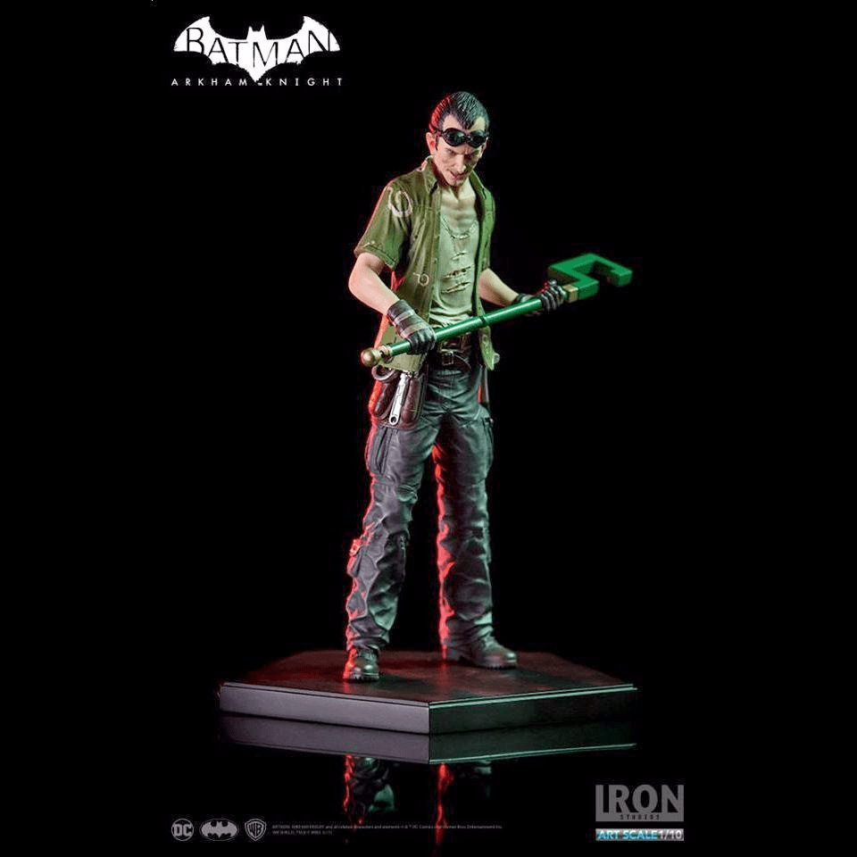 BATMAN ARKHAM KNIGHT THE RIDDLER 1 10 ART SCALE STATUE FROM IRON STUDIOS