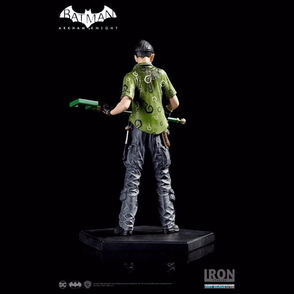 BATMAN ARKHAM KNIGHT THE RIDDLER 1 10 ART SCALE STATUE FROM IRON STUDIOS