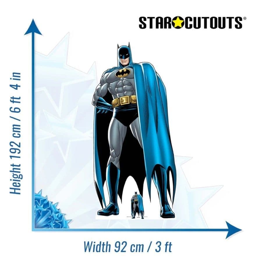 BATMAN COMIC STYLE CAPE LIFE SIZE CARDBOARD CUT OUT