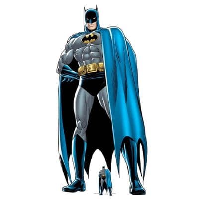 BATMAN COMIC STYLE CAPE LIFE SIZE CARDBOARD CUT OUT
