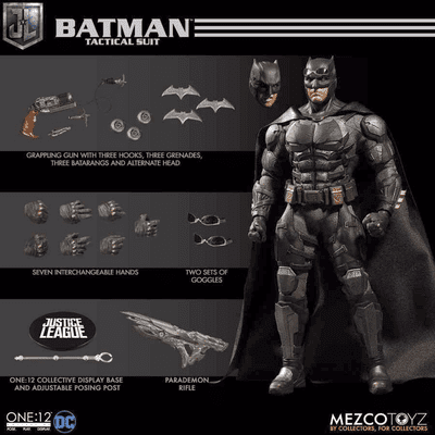 BATMAN ONE:12 COLLECTIVE TACTICAL SUIT BATMAN ACTION FIGURE FROM MEZCO TOYZ