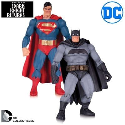 BATMAN THE DARK KNIGHT RETURNS 30TH ANNIVERSARY BATMAN AND SUPERMAN 2 PACK FROM DC COMICS