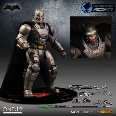 BATMAN V SUPERMAN ONE:12 COLLECTIVE ARMORED BATMAN SDCC EXCLUSIVE ACTION FIGURE FROM MEZCO TOYZ