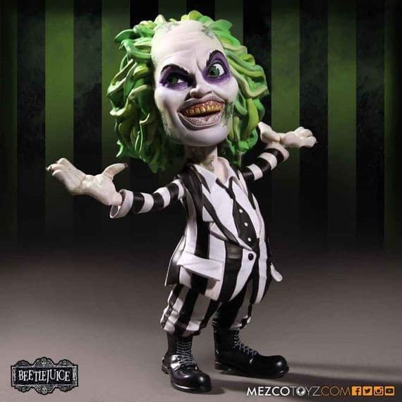 BEETLEJUICE STYLIZED ROTO VINYL ACTION FIGURE FROM MEZCO TOYZ