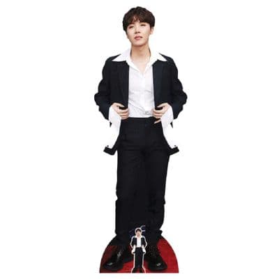 BTS BANGTAN BOYS J-HOPE IN BLACK JACKET LIFE SIZE CARDBOARD CUT OUT