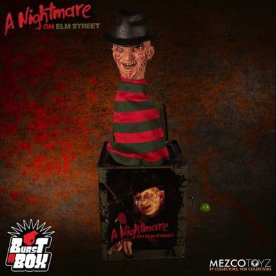 BURST-A-BOX A NIGHTMARE ON ELM STREET FREDDY KRUEGER FROM MEZCO TOYZ