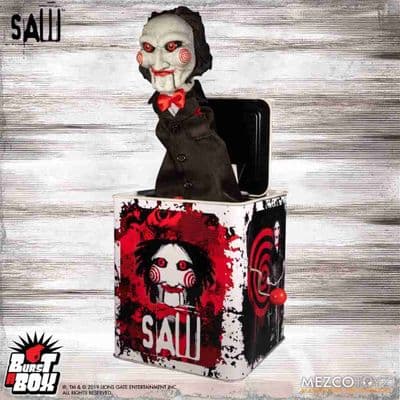BURST-A-BOX SAW: BILLY THE PUPPET FROM MEZCO TOYZ