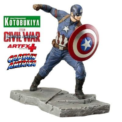 CAPTAIN AMERICA: CIVIL WAR MOVIE CAPTAIN AMERICA ARTFX+ STATUE FROM KOTOBUKIYA