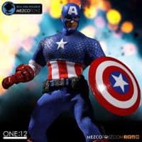 CAPTAIN AMERICA ONE:12 COLLECTIVE DELUXE CLASSIC SDCC EXCLUSIVE ACTION FIGURE FROM MEZCO TOYZ