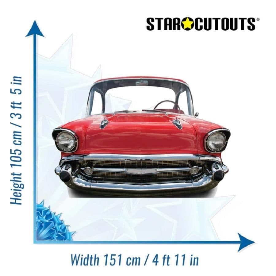 CAR RED STAND IN CARDBOARD CUT OUT