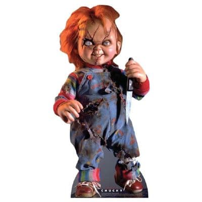 CHILDS PLAY BRIDE OF CHUCKY SCARRED CHUCKY LIFE SIZE CARDBOARD CUT OUT