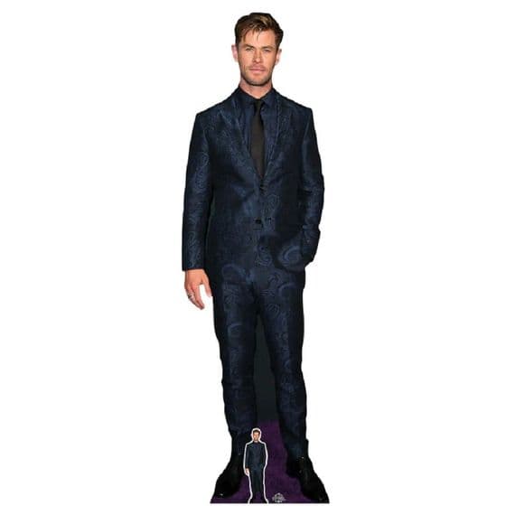 CHRIS HEMSWORTH IN BLUE SUIT LIFE SIZE CARDBOARD CUT OUT