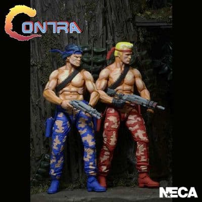 CONTRA BILL AND LANCE 2 PACK VIDEO GAME APPEARANCE ACTION FIGURES FROM NECA