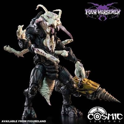 COSMIC LEGIONS OUTPOST ZAXXIUS SPHEXXIAN MINE WORKER DELUXE ACTION FIGURE FROM FOUR HORSEMEN STUDIOS