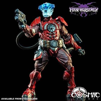 COSMIC LEGIONS OUTPOST ZAXXIUS T.U.5.C.C. PILOT ACTION FIGURE FROM FOUR HORSEMEN STUDIOS