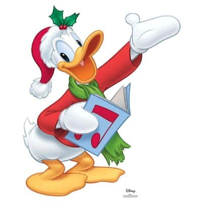 DONALD DUCK CHRISTMAS DISNEY CARDBOARD CUT OUT