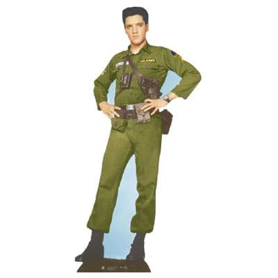 ELVIS PRESLEY ARMY DAYS LIFE SIZE CARDBOARD CUT OUT