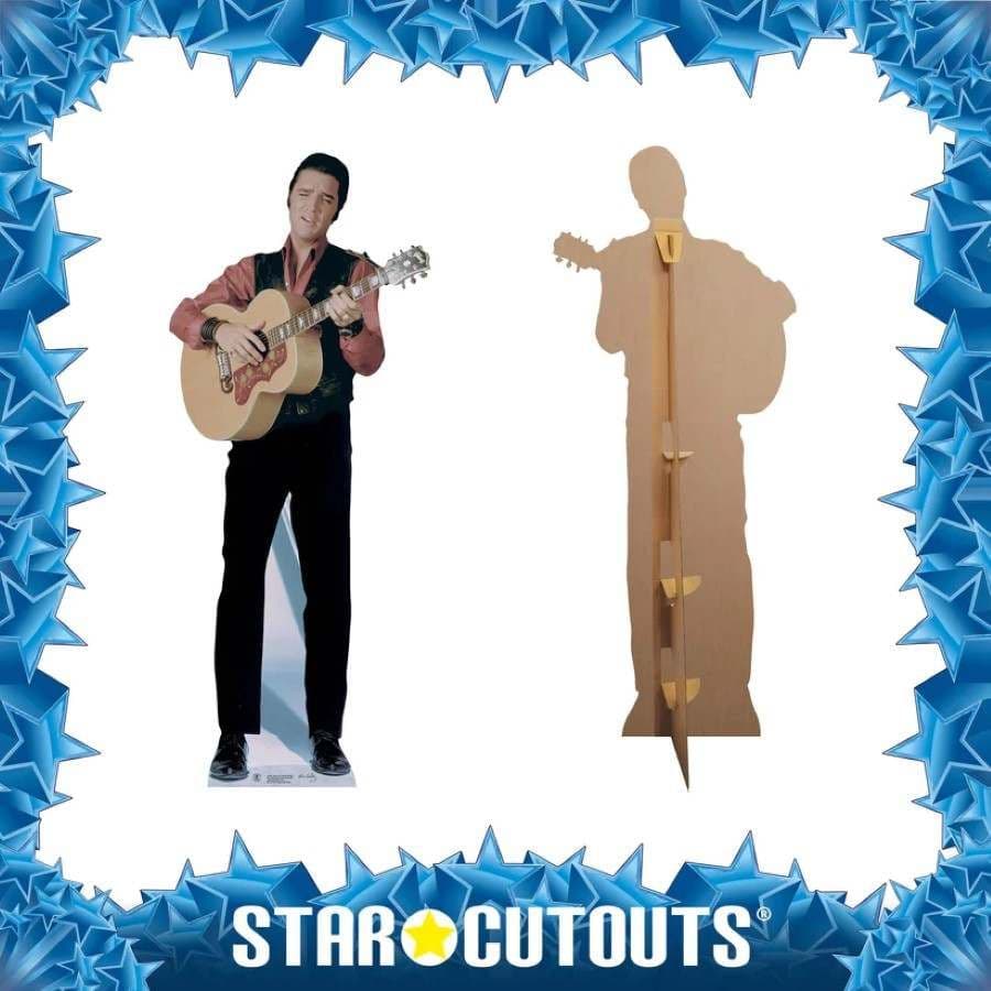 ELVIS PRESLEY SINGING WITH GUITAR LIFE SIZE CARDBOARD CUT OUT