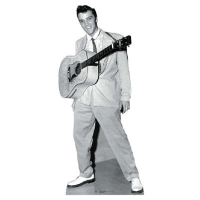 ELVIS PRESLEY WITH GUITAR AROUND NECK LIFE SIZE CARDBOARD CUT OUT