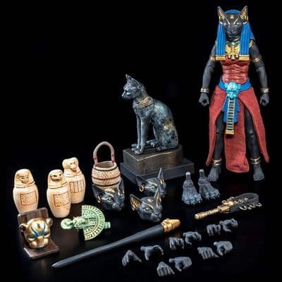 FIGURA OBSCURA BASTET BLACK AND RED EDITION ACTION FIGURE FROM FOUR HORSEMEN STUDIOS