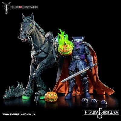 FIGURA OBSCURA HEADLESS HORSEMAN GREEN SPECTRAL ACTION FIGURE BY FOUR HORSEMEN STUDIOS