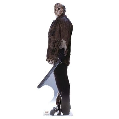 FRIDAY THE 13TH JASON VOORHEES WITH MACHETE LIFE SIZE CARDBOARD CUT OUT