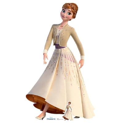 FROZEN ANNA CREAM DRESS DISNEY CARDBOARD CUT OUT