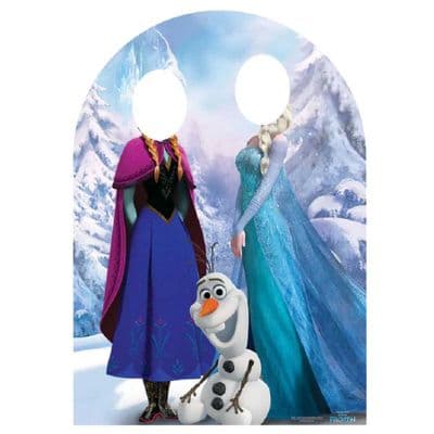 FROZEN ANNA ELSA OLAF DISNEY CHILD SIZE STAND IN CARDBOARD CUT OUT