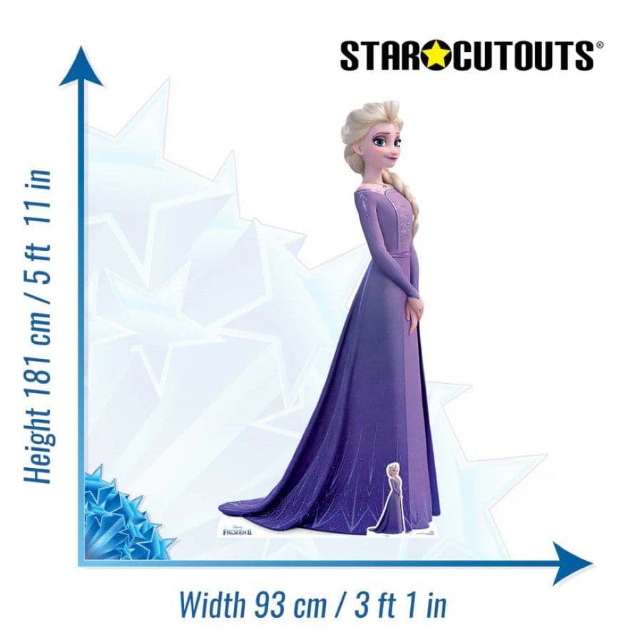 FROZEN ELSA VIOLET DRESS DISNEY CARDBOARD CUT OUT