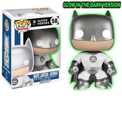 FUNKO POP! HEROES: WHITE LANTERN BATMAN 'GLOW IN THE DARK' VINYL FIGURE