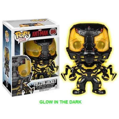FUNKO POP! MARVEL: ANT-MAN YELLOW JACKET UNDERGROUND TOYS EXCLUSIVE GLOW IN THE DARK VINYL FIGURE