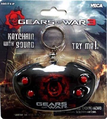 GEARS OF WAR VIDEO GAME CONTROLLER KEYCHAIN WITH SOUND FROM NECA