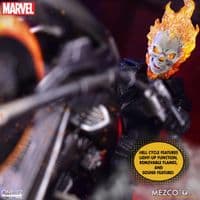 GHOST RIDER AND HELL CYCLE ONE:12 COLLECTIVE SET FROM MEZCO TOYZ
