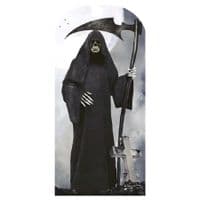 GRIM REAPER STAND IN LIFE SIZE CARDBOARD CUT OUT