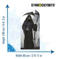 GRIM REAPER STAND IN LIFE SIZE CARDBOARD CUT OUT
