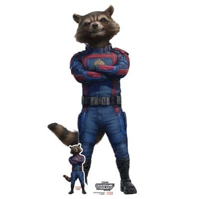 GUARDIANS OF THE GALAXY 3 ROCKET RACCOON LIFE SIZE CARDBOARD CUT OUT