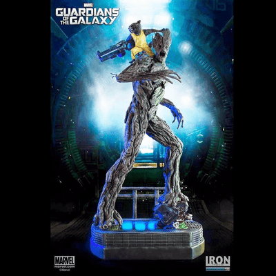 GUARDIANS OF THE GALAXY ROCKET RACCOON & GROOT 1:6 SCALE DIORAMA STATUE FROM IRON STUDIOS