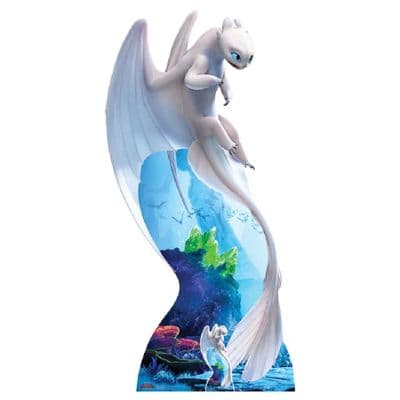 HOW TO TRAIN YOUR DRAGON LIGHT FURY WHITE DRAGON CARDBOARD CUT OUT