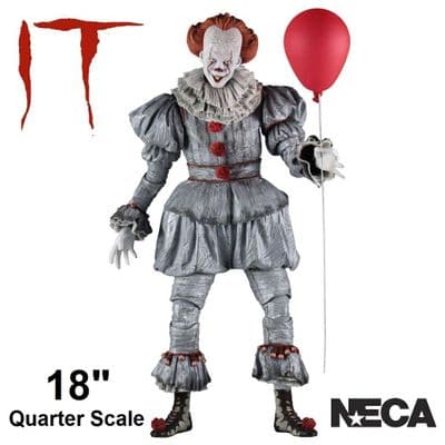IT (2017) 1:4 SCALE PENNYWISE (BILL SKARSGARD) ACTION FIGURE FROM NECA