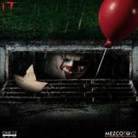 IT 2017 PENNYWISE ONE:12 COLLECTIVE ACTION FIGURE FROM MEZCO TOYZ